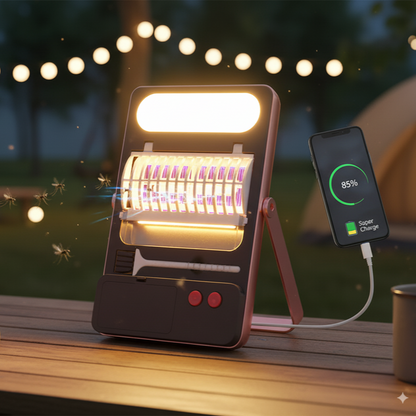 Lampe solaire anti-insectes 3en1 -MosquiLamp Pro™-