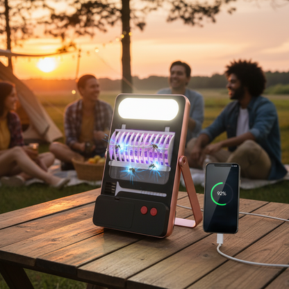 Lampe solaire anti-insectes 3en1 -MosquiLamp Pro™-